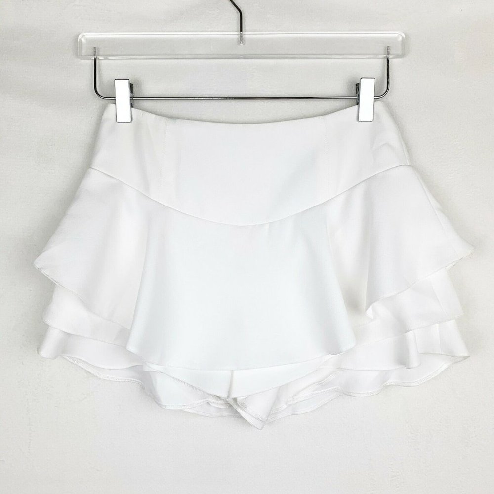 Zara Women's Tiered Ruffle Mini Skort